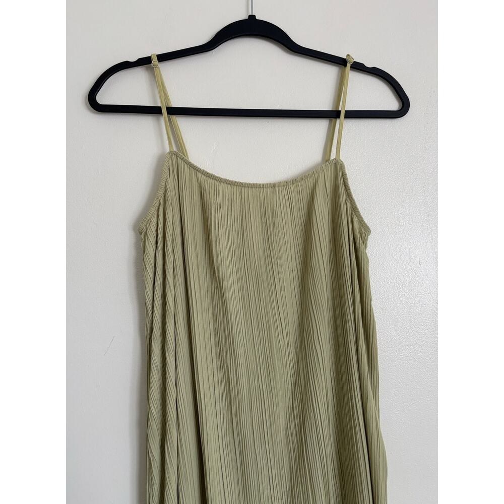 Green Olive Madewell The Goldie Midi Dress in Plissé 10 - Picture 3 of 12